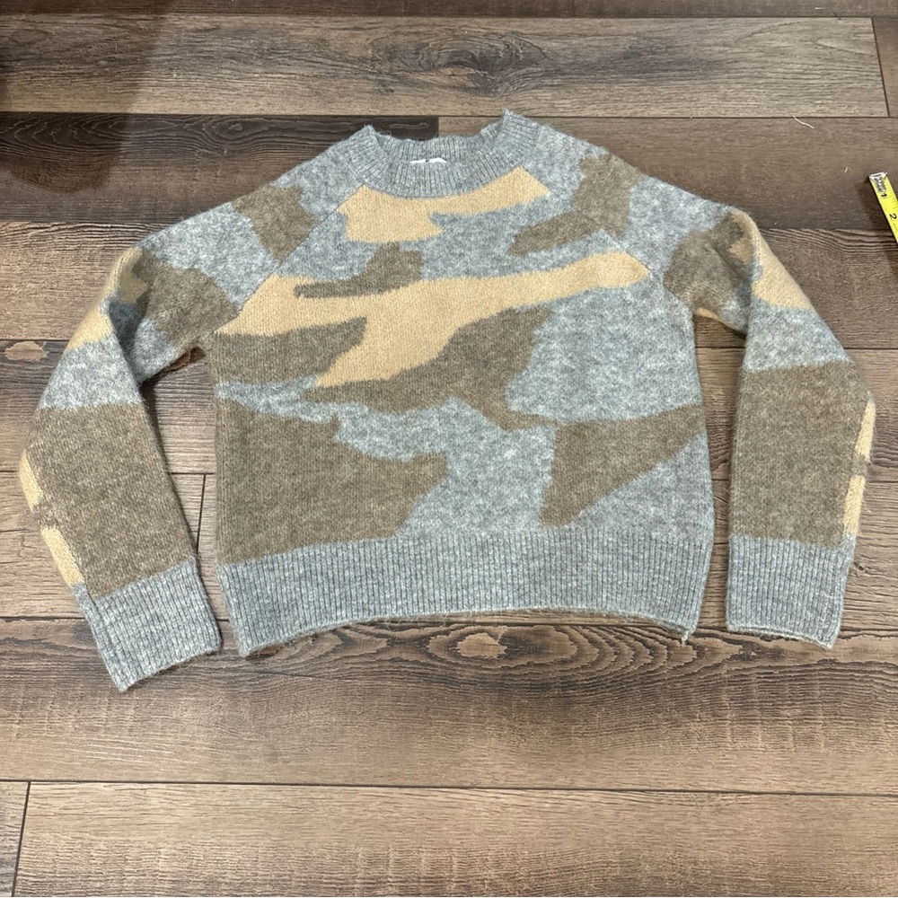 THML Men's Crewneck Sweater in Gray, Tan, and Cream
